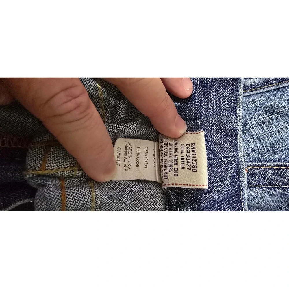 True Religion Mens Straight Leg Jeans Blue Medium Wash Made in USA Size 36